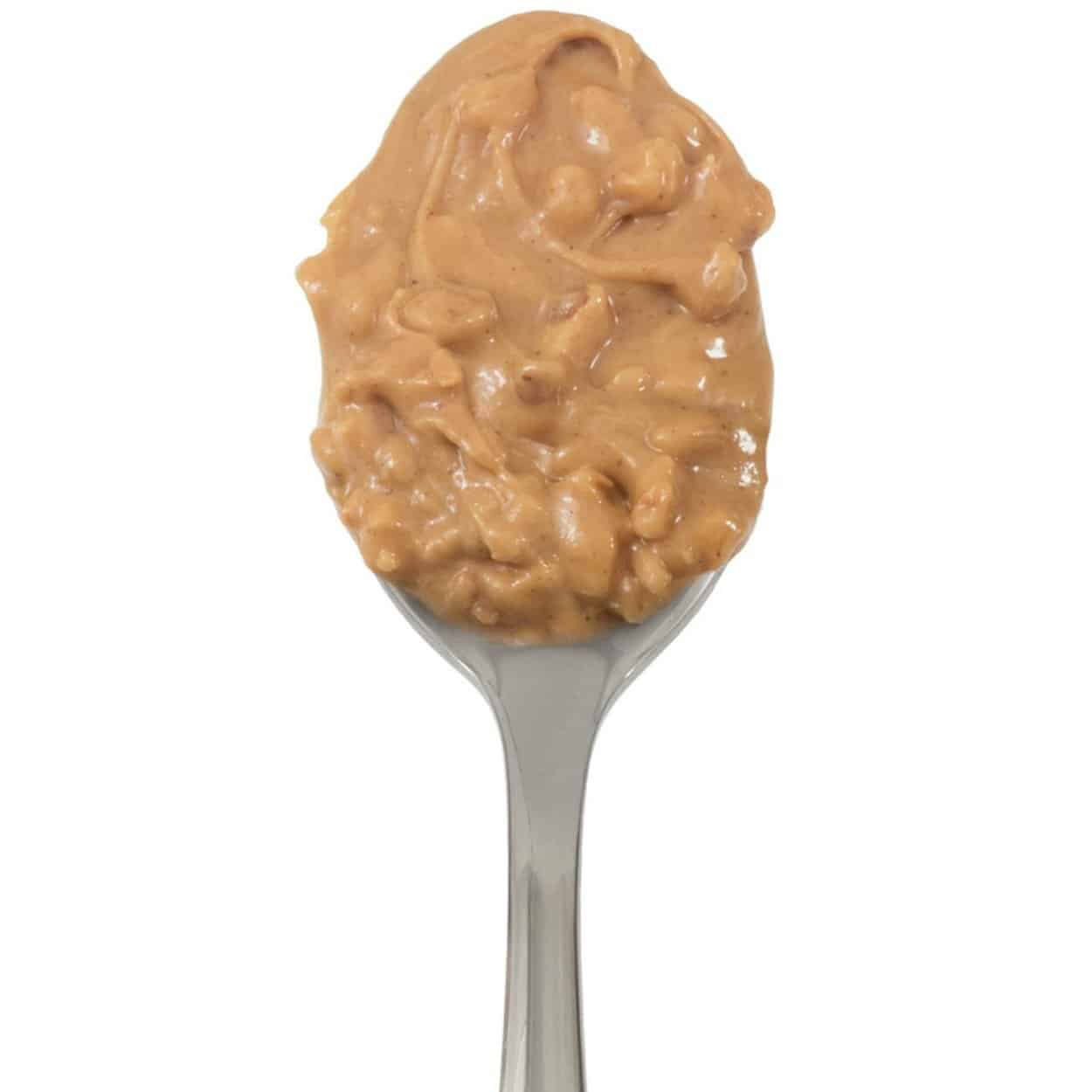 Crunchy Peanut butter on a spoon