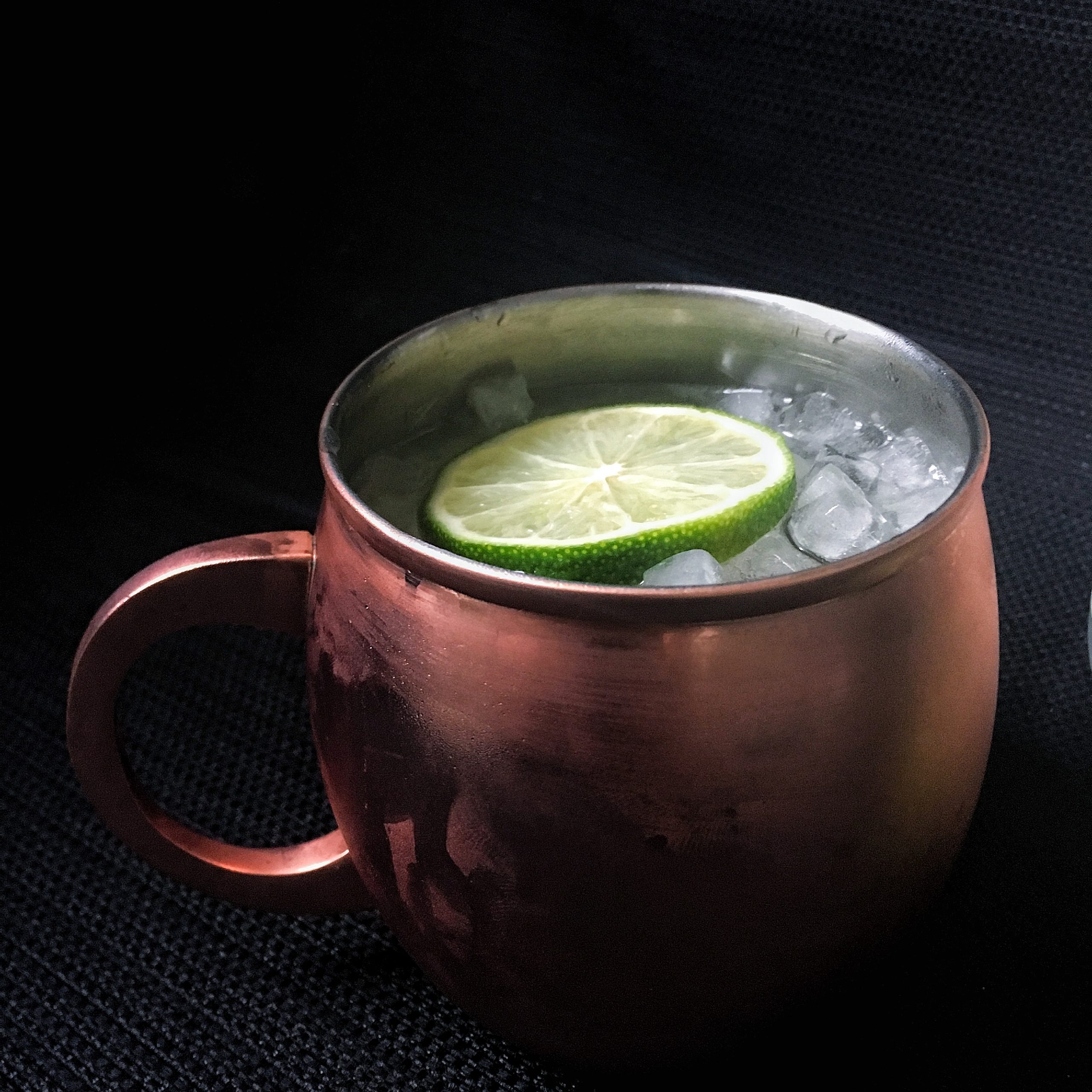 Moscow mule drink close up