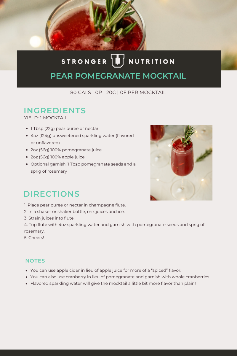 Pear Pomegranate Mocktail
