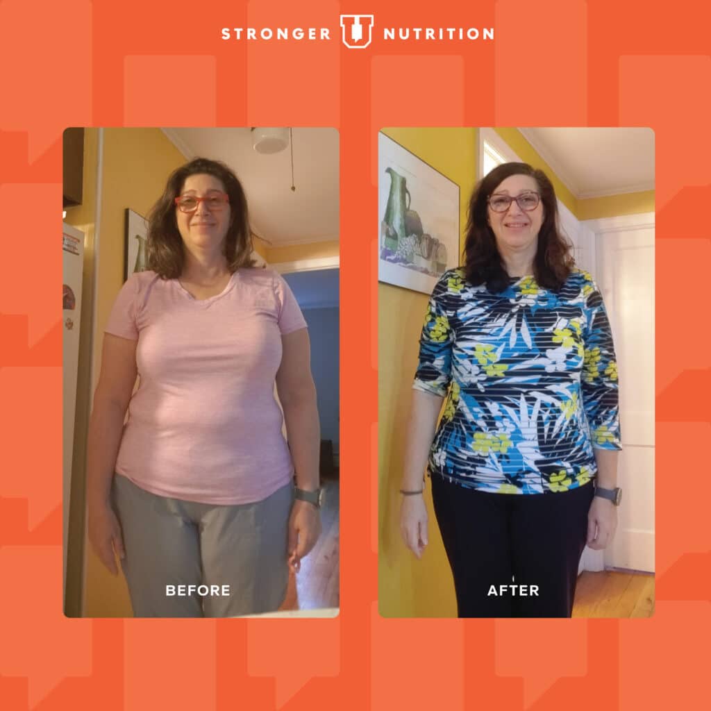 Woman Before and After Weight Loss Transformation
