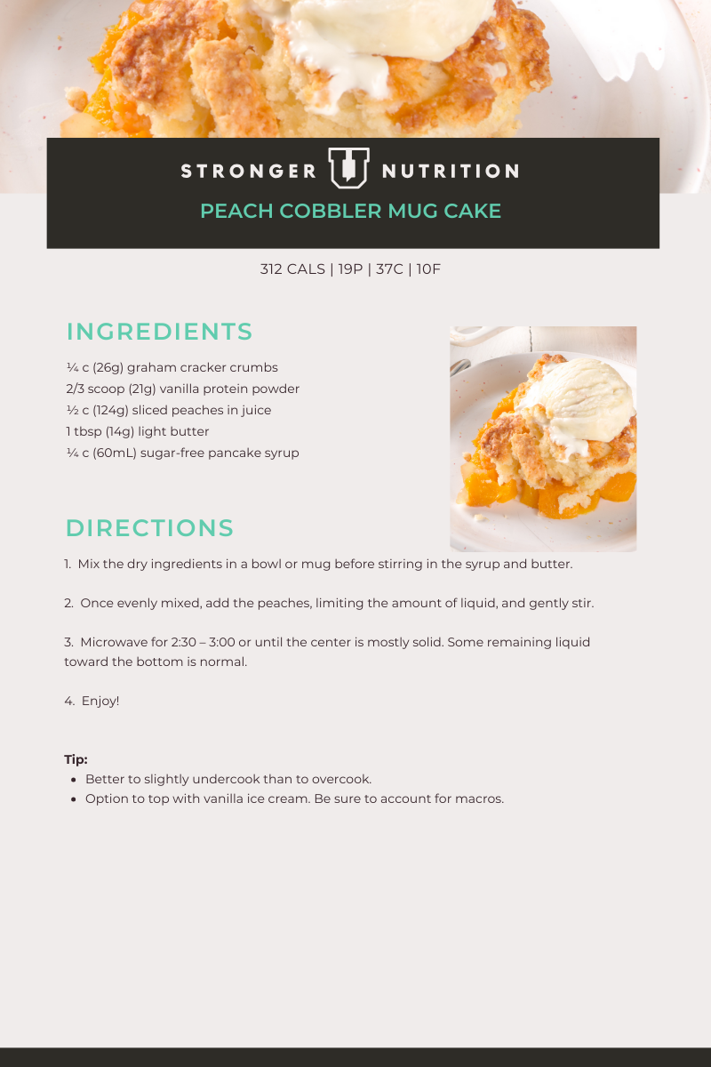 Peach Cobbler Mug Cake