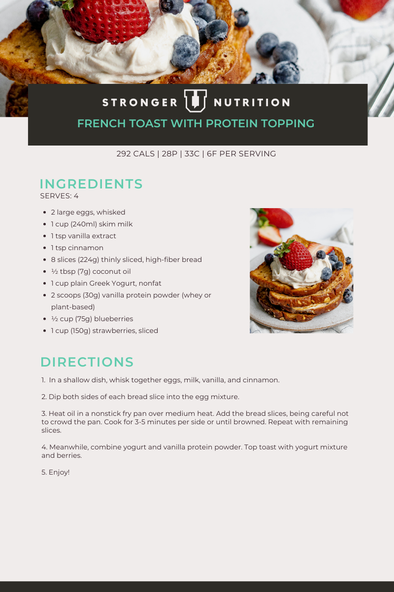 French Toast With Protein Topping
